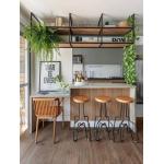 Полка LOFT Fantasy-1 настенно-потолочная 100х30х24 см, одинарная (каркас у торца), ЛДСП / металл - Изображение 3