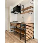 Полка LOFT Fantasy-1 настенно-потолочная 100х30х24 см, одинарная (каркас у торца), ЛДСП / металл - Изображение 4