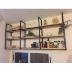 Полка LOFT Fantasy-3 настенно-потолочная 160х30х72 см, тройная (каркас у торца), ЛДСП / металл - Изображение 6