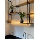 Полка LOFT Fantasy-3 настенно-потолочная 160х30х72 см, двойная / тройная (каркас у торца), ЛДСП / металл - Изображение 3