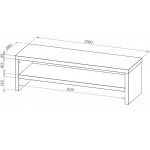 Энкель ТВ12 ТВ-тумба 120х37x38, белый - Изображение 3