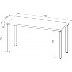 Ингар 2/ТТ стол письменный 140x75x55, дуб беленый/белый - Изображение 3