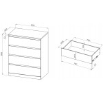 Варма Прайм 4 комод 80x100x48, белый - Изображение 3
