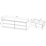 Варма Прайм 4Д комод 160x55x48, белый - Изображение 3