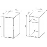 Ингар ДВ тумба 36x71x53, белый - Изображение 3