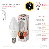 ЭРА Лампа LED smd B35-7/60 Вт. 2700к Е14