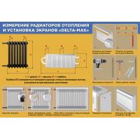 Экран для радиатора "Delta-Max" 44*109*11 Белый