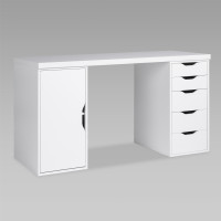 Ингар 2/5/ДВ стол письменный 140x75x55, белый