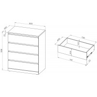 Варма Прайм 4 комод 80x100x48, белый