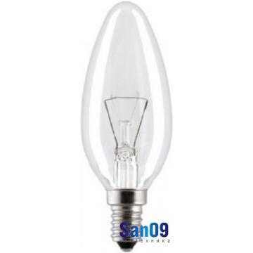 Лампа накаливания "General Electric" 60 Вт. Свеча прозрачная Е14