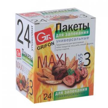 Пакеты для запекания GRIFON универсальные 3 шт, 45x55 см, Maxi, 101-212 - Изображение 1