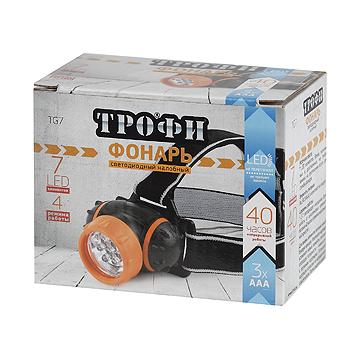 Фонарь светодиодный налобный ТРОФИ 7 LED TG7 - Изображение 1