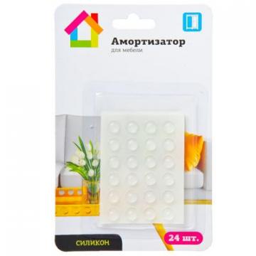 Амортизатор для мебели 24 шт., силикон, d8мм - Изображение 1