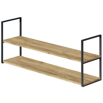 Полка LOFT Fantasy-2 настенно-потолочная 120х30х48 см, двойная (каркас у торца), ЛДСП / металл - Изображение 1