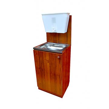 Дачный умывальник. Мойка: 40*50 нерж. сталь. Без нагревателя воды. Бак 17 л. Орех. ЛДСП - Изображение 1