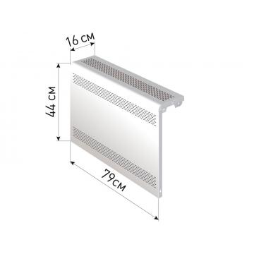 Экран для радиатора "Delta-Max" 44*79*16 Белый - Изображение 1