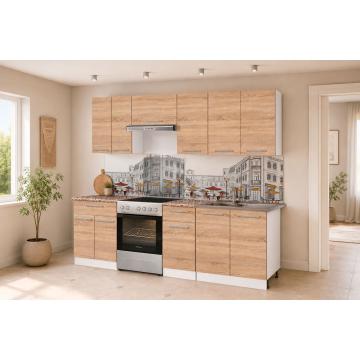 Кухонный гарнитур «Стиль», цвет «Дуб сонома», общая длина 2,4 м - Изображение 1